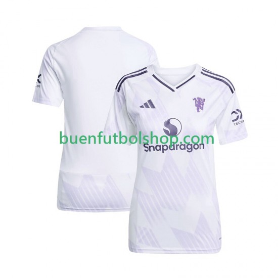 Camiseta de Fútbol Manchester United 2025-2026 Segunda Equipación Manga Corta para Mujer Camiseta de Fútbol Manchester United 2025-2026 Segunda Equipación Manga Corta para Mujer