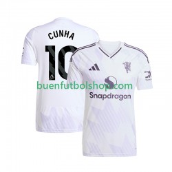 Camiseta de Fútbol Manchester United Matheus Cunha 10 2025-2026 Segunda Equipación Manga Corta Hombre