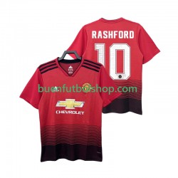 Camiseta de Fútbol Manchester United RASHFORD 10 Retro 2018 2019 Primera Equipación Manga Corta Hombre