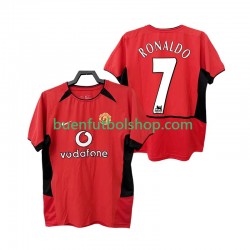 Camiseta de Fútbol Manchester United RONALDO 7 Retro 2002 2004 Primera Equipación Manga Corta Hombre