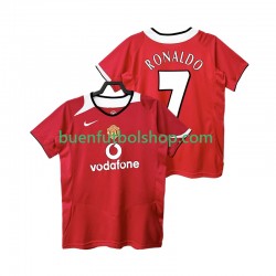 Camiseta de Fútbol Manchester United RONALDO 7 Retro 2005 2006 Primera Equipación Manga Corta Hombre