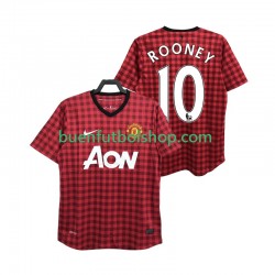 Camiseta de Fútbol Manchester United ROONEY 10 Retro 2012 2013 Primera Equipación Manga Corta Hombre