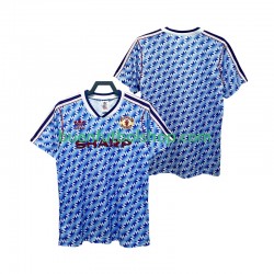 Camiseta de Fútbol Manchester United Retro 1990 1992 Segunda Equipación Manga Corta Hombre
