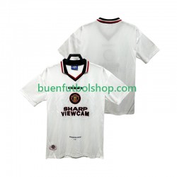 Camiseta de Fútbol Manchester United Retro 1996 1997 Segunda Equipación Manga Corta Hombre