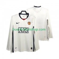 Camiseta de Fútbol Manchester United Retro Premier League 2008 2009 Segunda Equipación Manga Larga Hombre