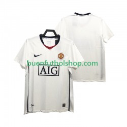 Camiseta de Fútbol Manchester United Retro Premier League 2008 2009 Segunda Equipación Manga Corta Hombre