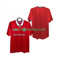Camiseta de Fútbol Manchester United Retro 1999 2000 Primera Equipación Manga Corta Hombre