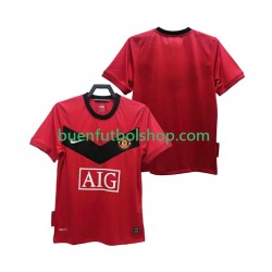 Camiseta de Fútbol Manchester United Retro 2009 2010 Primera Equipación Manga Corta Hombre Camiseta de Fútbol Manchester United Retro 2009 2010 Primera Equipación Manga Corta Hombre