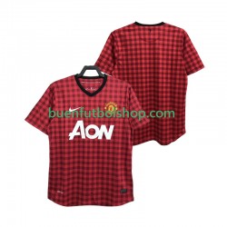 Camiseta de Fútbol Manchester United Retro 2012 2013 Primera Equipación Manga Corta Hombre
