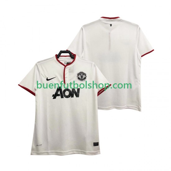 Camiseta de Fútbol Manchester United Retro 2013 2014 Tercera Equipación Manga Corta Hombre