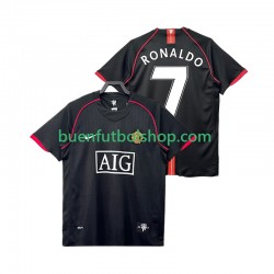 Camiseta de Fútbol Manchester United Ronaldo 7 Retro 2007 2008 Segunda Equipación Manga Corta Hombre