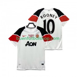 Camiseta de Fútbol Manchester United Rooney 10 Retro Champions League 2011 2012 Tercera Equipación Manga Corta Hombre