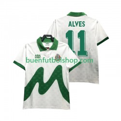 Camiseta de Fútbol México ALVES 11 Retro 1995 Segunda Equipación Manga Corta Hombre Camiseta de Fútbol México ALVES 11 Retro 1995 Segunda Equipación Manga Corta Hombre