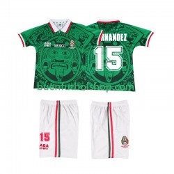 Camiseta de Fútbol México HERNANDEZ 15 Retro 1998 Primera Equipación Manga Corta Niño Camiseta de Fútbol México HERNANDEZ 15 Retro 1998 Primera Equipación Manga Corta Niño