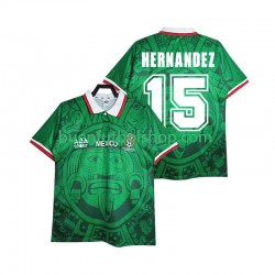 Camiseta de Fútbol México HERNANDEZ 15 Retro 1998 Primera Equipación Manga Corta Hombre Camiseta de Fútbol México HERNANDEZ 15 Retro 1998 Primera Equipación Manga Corta Hombre