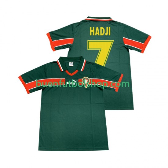Camiseta de Fútbol Marruecos HADJI 7 Retro 1998 Primera Equipación Manga Corta Hombre Camiseta de Fútbol Marruecos HADJI 7 Retro 1998 Primera Equipación Manga Corta Hombre