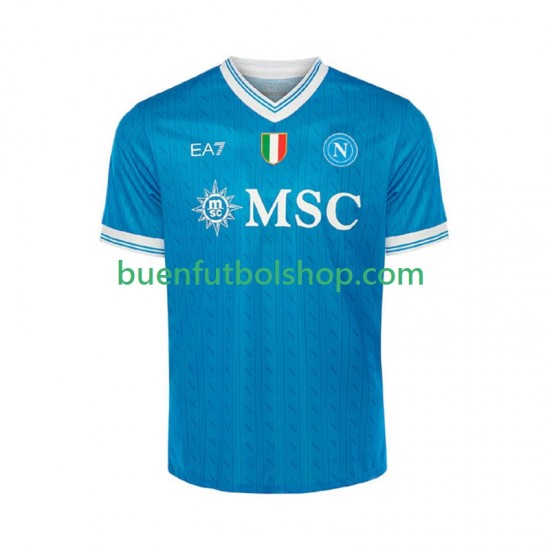 Camiseta de Fútbol Napoli 2025-2026 Primera Equipación Manga Corta Hombre