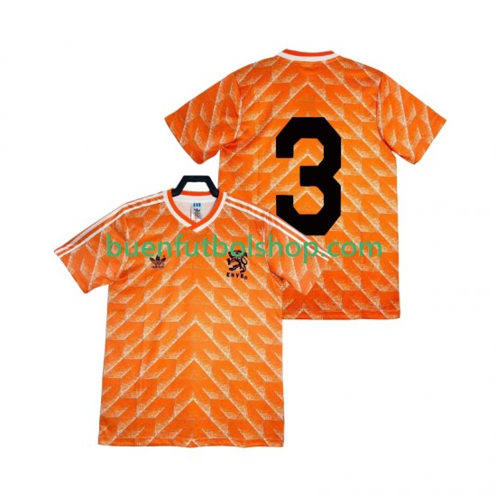 Camiseta de Fútbol Países Bajos 3 Retro 1988 Primera Equipación Manga Corta Hombre