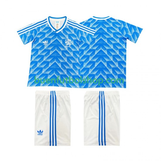 Camiseta de Fútbol Países Bajos Retro 1988 Segunda Equipación Manga Corta Niño