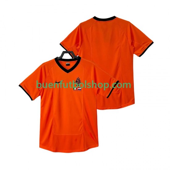 Camiseta de Fútbol Países Bajos Retro 2000 Primera Equipación Manga Corta Hombre