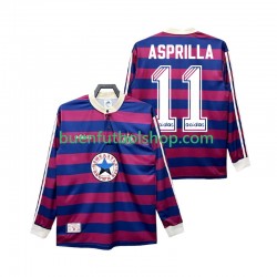 Camiseta de Fútbol Newcastle United ASPRILLA 11 Retro 1995 1997 Segunda Equipación Manga Larga Hombre