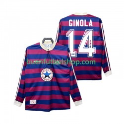 Camiseta de Fútbol Newcastle United GINOLA 14 Retro 1995 1997 Segunda Equipación Manga Larga Hombre