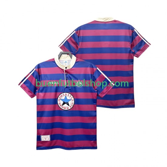 Camiseta de Fútbol Newcastle United Retro 1995 1997 Segunda Equipación Manga Corta Hombre