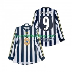 Camiseta de Fútbol Newcastle United SHEARER 9 Retro 1997 1999 Primera Equipación Manga Larga Hombre