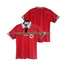 Camiseta de Fútbol Noruega Retro 1998 Primera Equipación Manga Corta Hombre