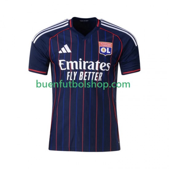 Camiseta de Fútbol Olympique de Lyon 2025-2026 Segunda Equipación Manga Corta Hombre