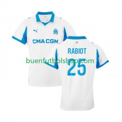 Camiseta de Fútbol Olympique de Marsella Adrien Rabiot 25 2025-2026 Primera Equipación Manga Corta Hombre