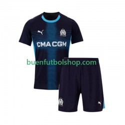 Camiseta de Fútbol Olympique de Marsella 2025-2026 Segunda Equipación Manga Corta Niño
