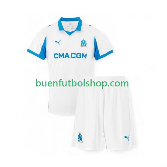 Camiseta de Fútbol Olympique de Marsella 2025-2026 Primera Equipación Manga Corta Niño Camiseta de Fútbol Olympique de Marsella 2025-2026 Primera Equipación Manga Corta Niño