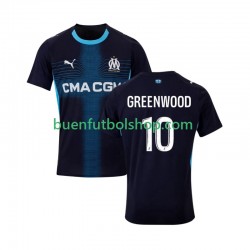 Camiseta de Fútbol Olympique de Marsella Mason Greenwood 10 2025-2026 Segunda Equipación Manga Corta Hombre