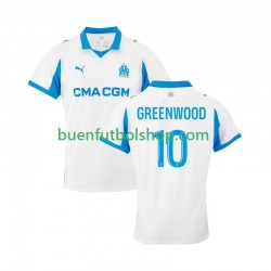 Camiseta de Fútbol Olympique de Marsella Mason Greenwood 10 2025-2026 Primera Equipación Manga Corta Hombre