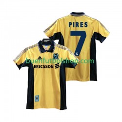 Camiseta de Fútbol Olympique de Marsella PIRES 7 Retro 1998 1999 Tercera Equipación Manga Corta Hombre