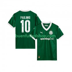 Camiseta de Fútbol Palmeiras Paulinho 10 2025-2026 Primera Equipación Manga Corta Hombre