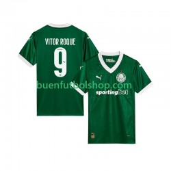 Camiseta de Fútbol Palmeiras Vitor Roque 9 2025-2026 Primera Equipación Manga Corta Hombre