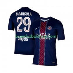 Camiseta de Fútbol Paris Saint-Germain Bradley Barcola 29 2025-2026 Primera Equipación Manga Corta Hombre