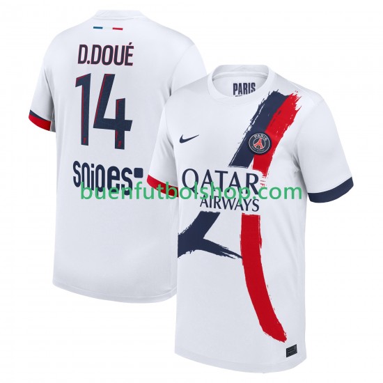 Camiseta de Fútbol Paris Saint-Germain Desire Doue 14 2025-2026 Segunda Equipación Manga Corta Hombre
