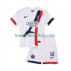 Camiseta de Fútbol Paris Saint-Germain Desire Doue 14 2025-2026 Segunda Equipación Manga Corta Niño