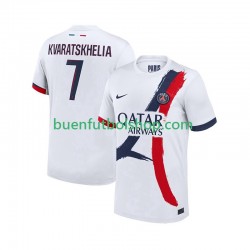 Camiseta de Fútbol Paris Saint-Germain Khvicha Kvaratskhelia 7 2025-2026 Segunda Equipación Manga Corta Hombre
