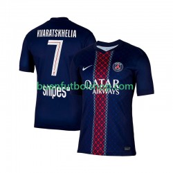Camiseta de Fútbol Paris Saint-Germain Khvicha Kvaratskhelia 7 2025-2026 Primera Equipación Manga Corta Hombre
