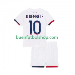 Camiseta de Fútbol Paris Saint-Germain Ousmane Dembele 10 2025-2026 Segunda Equipación Manga Corta Niño