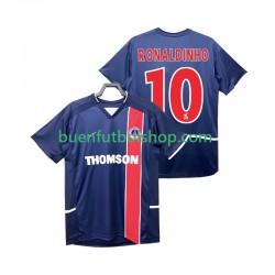 Camiseta de Fútbol Paris Saint-Germain RONALDINHO 10 Retro 2002 2003 Primera Equipación Manga Corta Hombre