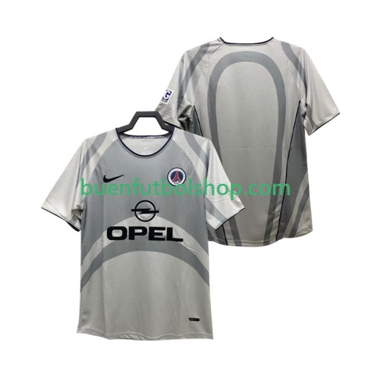Camiseta de Fútbol Paris Saint-Germain Retro 2001 2002 Segunda Equipación Manga Corta Hombre