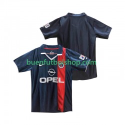 Camiseta de Fútbol Paris Saint-Germain Retro 2001 2002 Primera Equipación Manga Corta Hombre