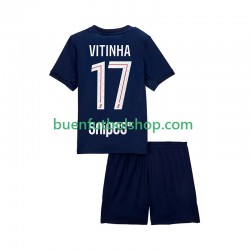 Camiseta de Fútbol Paris Saint-Germain Vitinha 17 2025-2026 Primera Equipación Manga Corta Niño