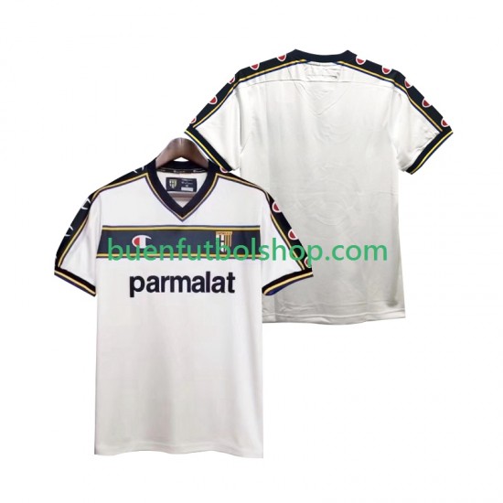 Camiseta de Fútbol Parma Retro 2002 2003 Segunda Equipación Manga Corta Hombre