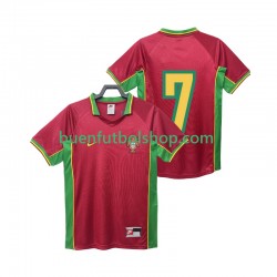 Camiseta de Fútbol Portugal 7 Retro 1998 Primera Equipación Manga Corta Hombre